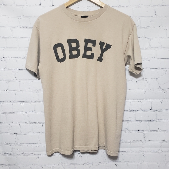 Obey Other - 🔥HP🔥 Obey Academy Size Med Cream & Black Tee